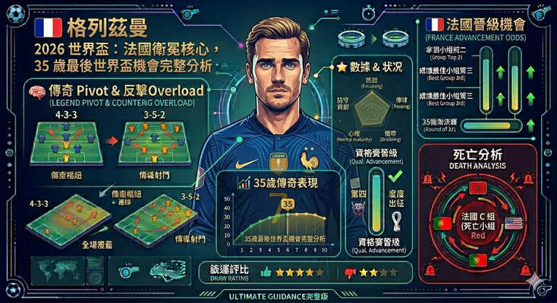格列茲曼 2026 世界盃｜法國衛冕核心，35 歲最後世界盃完整分析