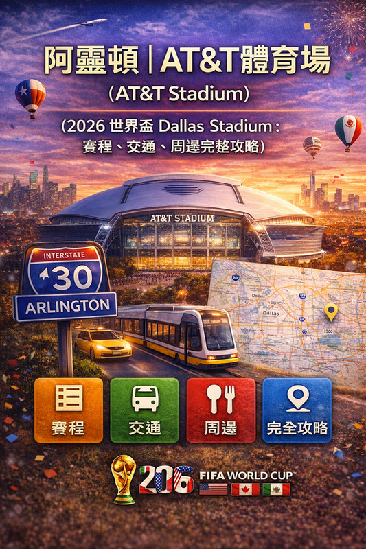 Dallas Stadium(AT&T Stadium)外觀|Arlington(Dallas–Fort Worth)|FIFA World Cup 2026 比賽場館