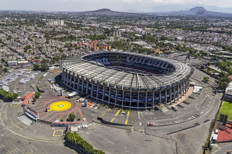 墨西哥城阿茲特克體育場（Estadio Azteca／Estadio Banorte）外觀，2026 世界盃墨西哥主辦場館之一