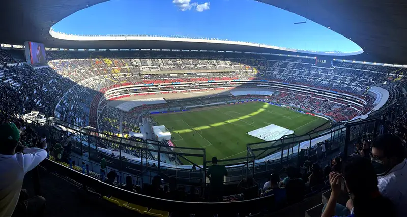 墨西哥城阿茲特克體育場（Estadio Azteca／Estadio Banorte）外觀，2026 世界盃墨西哥主辦場館之一
