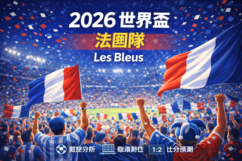 2026 世界盃法國隊 Les Bleus 球迷揮舞法國三色旗的球場氛圍
