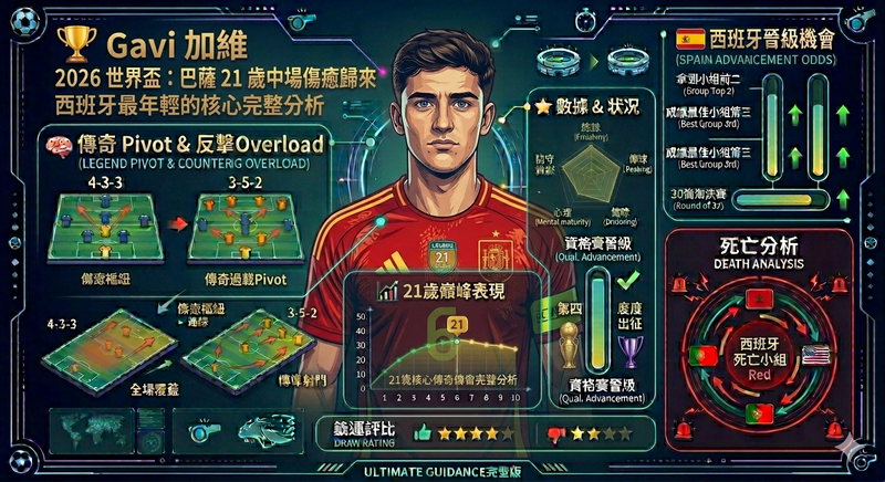 Gavi 加維 2026 世界盃|巴薩 21 歲中場傷癒歸來,西班牙最年輕的核心完整分析