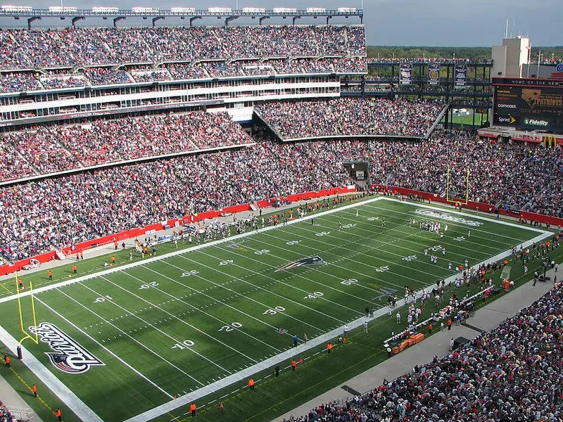 吉列體育場內部觀眾席/包廂視角（Gillette Stadium interior）