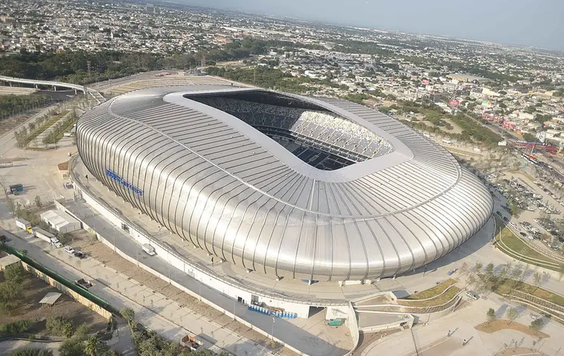 Monterrey Stadium（Estadio BBVA）空拍全景｜Guadalupe Nuevo León｜2026 世界盃球場