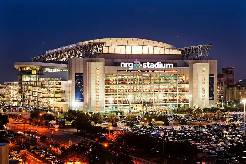 NRG Stadium(Houston Stadium)球場外觀與周邊園區動線