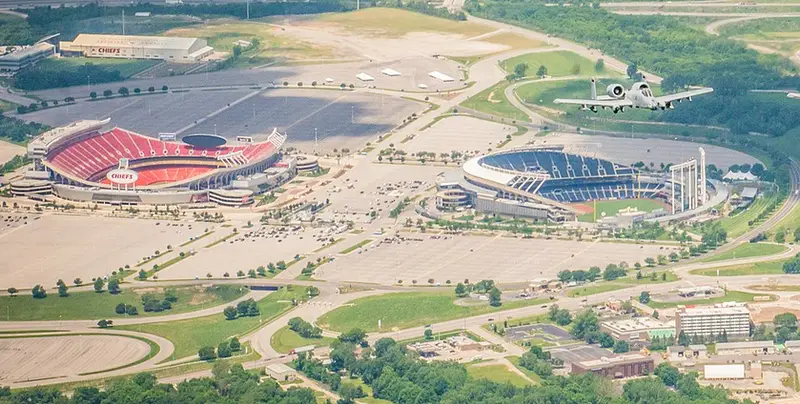 Truman Sports Complex 空拍|Arrowhead Stadium 與 Kauffman Stadium|Kansas City