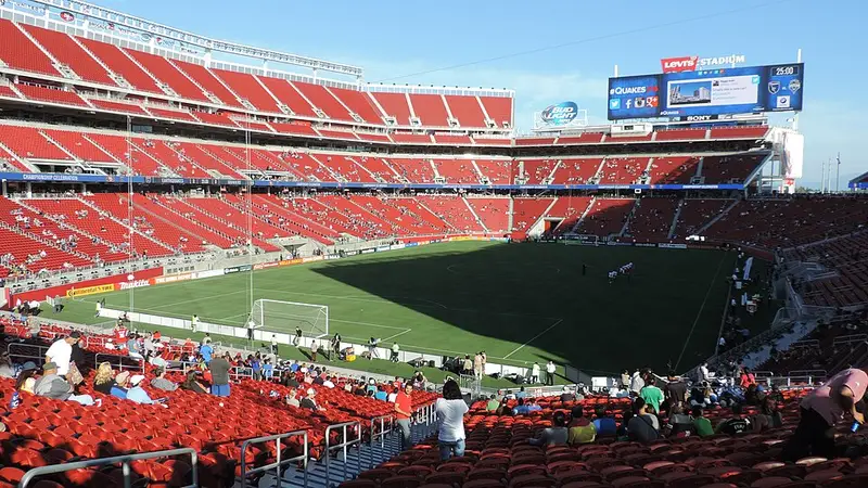 李維斯體育場 Levi’s Stadium 入口視角(2026 世界盃 San Francisco Bay Area Stadium)進場動線示意