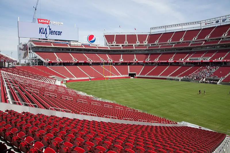 李維斯體育場 Levi’s Stadium 內部看台視角(2026 世界盃 San Francisco Bay Area Stadium)