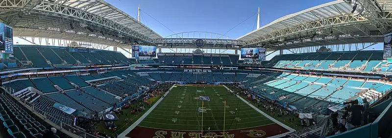 Hard Rock Stadium 空拍(Miami Stadium|2026 世界盃|交通與散場動線參考)