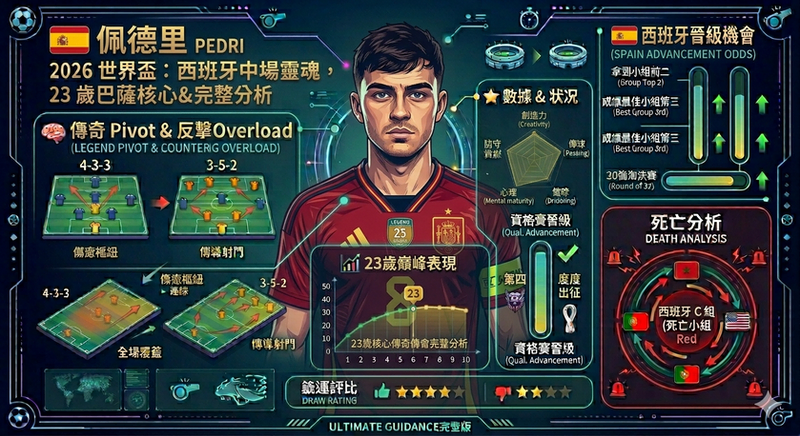 Pedri 佩德里 2026 世界盃｜西班牙中場靈魂，23 歲巴薩核心完整分析