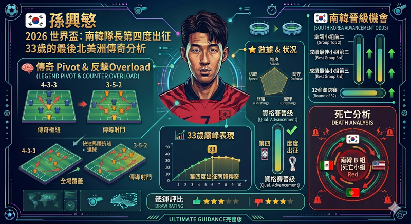 孫興慜 2026 世界盃｜南韓隊長第四度出征，33 歲的最後北美洲傳奇