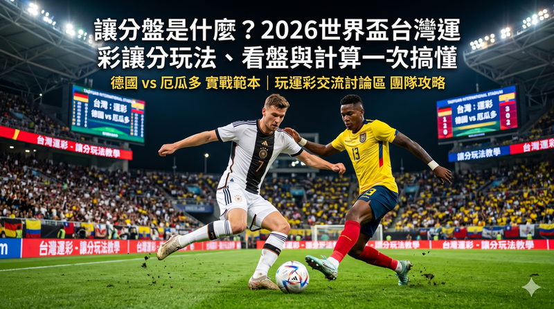 讓分盤是什麼？2026世界盃台灣運彩讓分玩法、看盤與計算一次搞懂