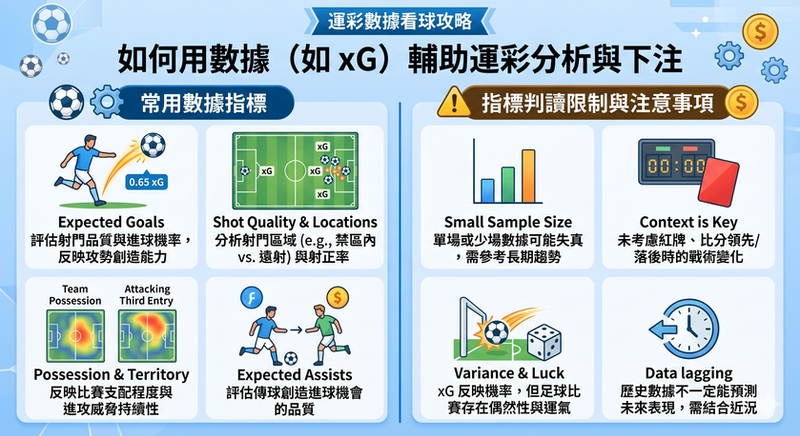 如何用 xG 數據輔助運彩分析?世足賽投注前必懂預期進球、射門品質與數據判讀限制